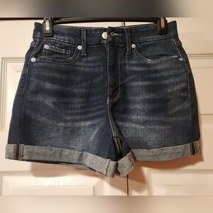Denim Blue Junior Short Curvy Mom Shorts